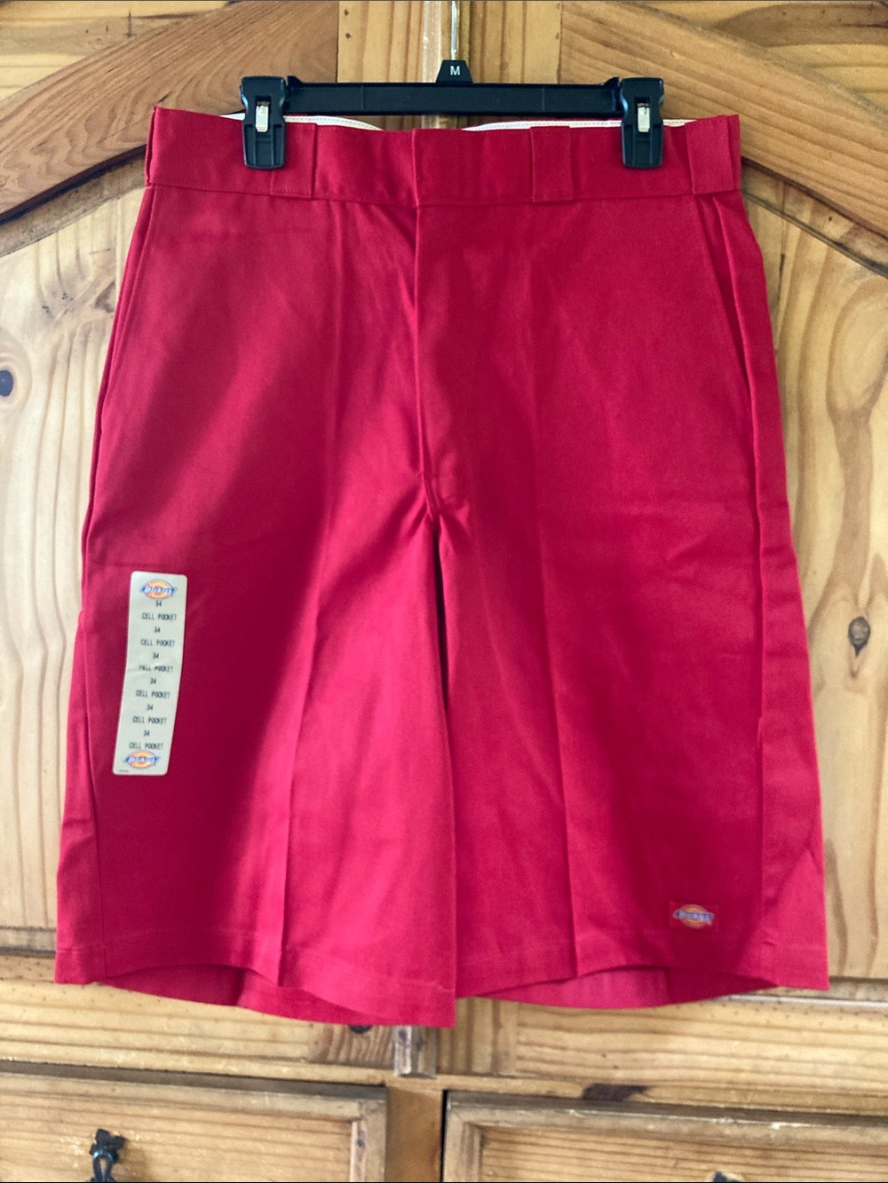 Men Dickies Loose Fit red long shorts size 34 - NWT